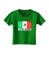 Mexico Flag Dark Toddler T-Shirt Dark-Toddler T-Shirt-TooLoud-Clover-Green-2T-Davson Sales