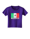 Mexico Flag Dark Toddler T-Shirt Dark-Toddler T-Shirt-TooLoud-Purple-2T-Davson Sales