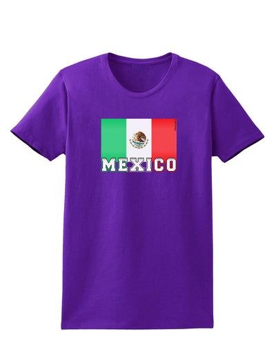 Mexico Flag Dark Womens Dark T-Shirt-TooLoud-Purple-X-Small-Davson Sales