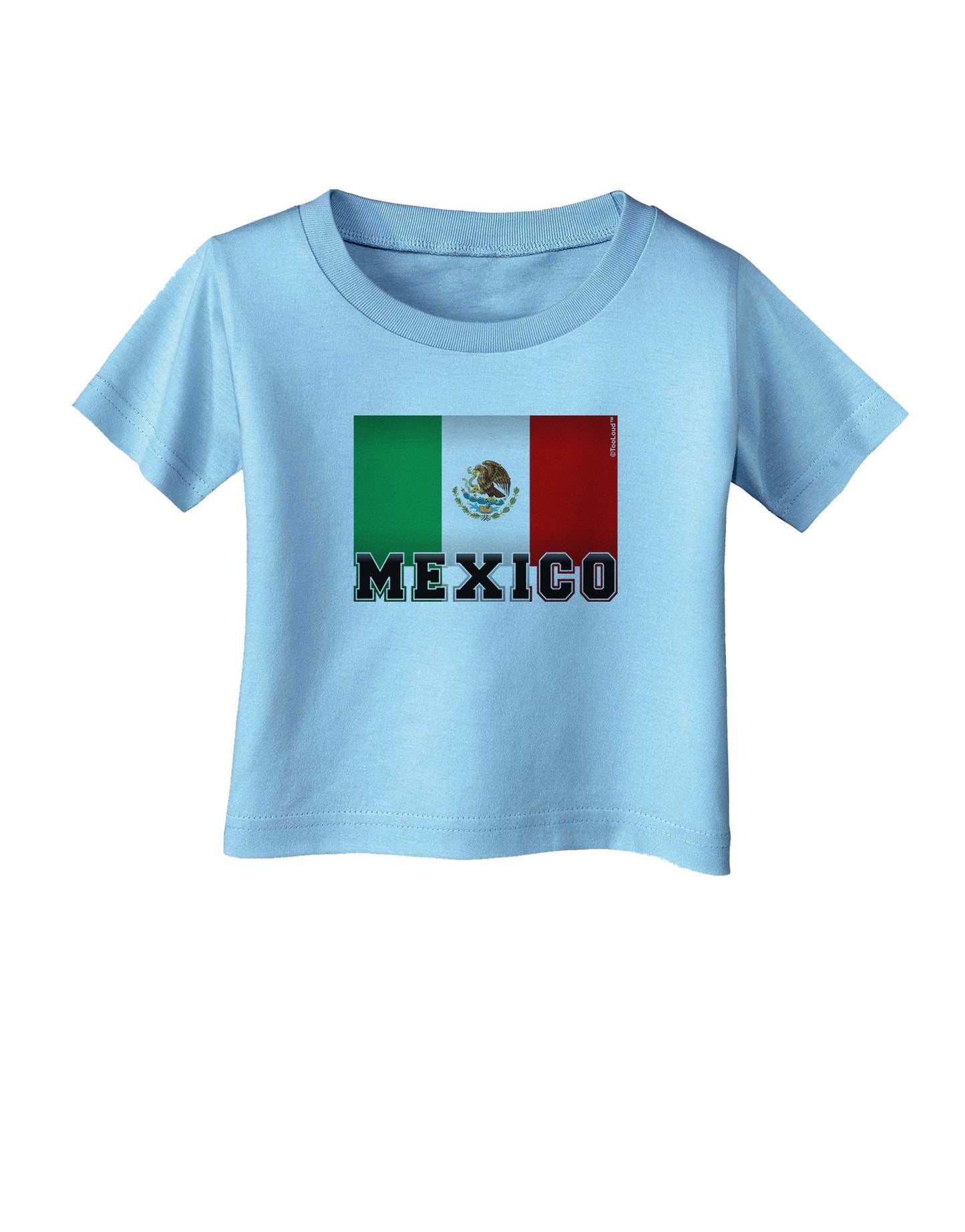Mexico Flag Infant T-Shirt-Infant T-Shirt-TooLoud-Aquatic-Blue-06-Months-Davson Sales
