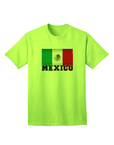 Mexico Flag Inspired Adult T-Shirt - A Patriotic Fashion Statement-Mens T-shirts-TooLoud-Neon-Green-Small-Davson Sales