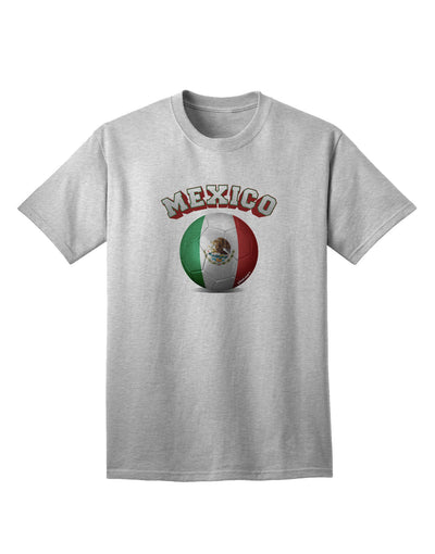 Mexico Flag Soccer Ball - Premium Adult T-Shirt for Sports Enthusiasts-Mens T-shirts-TooLoud-AshGray-Small-Davson Sales