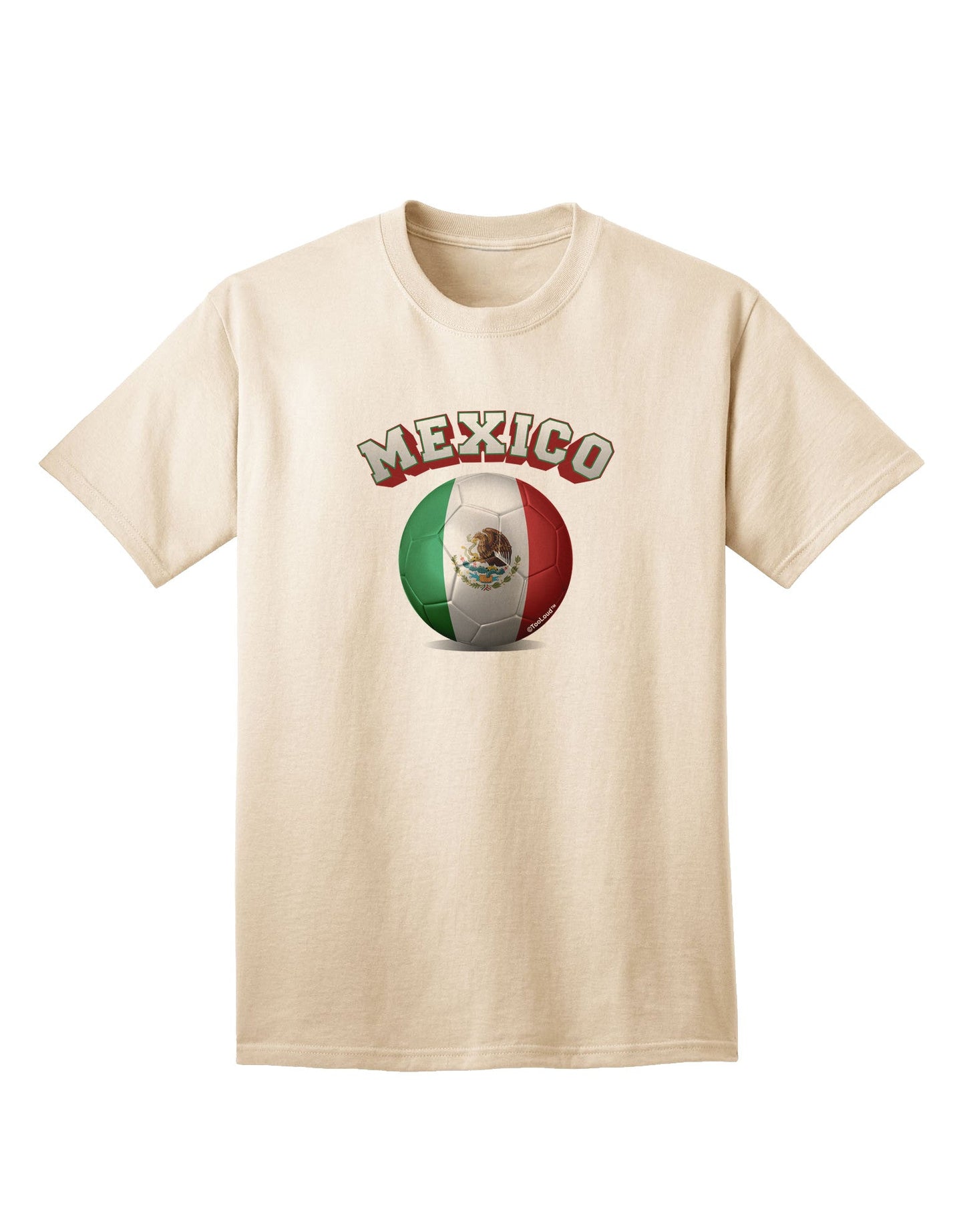 Mexico Flag Soccer Ball - Premium Adult T-Shirt for Sports Enthusiasts-Mens T-shirts-TooLoud-Natural-Small-Davson Sales