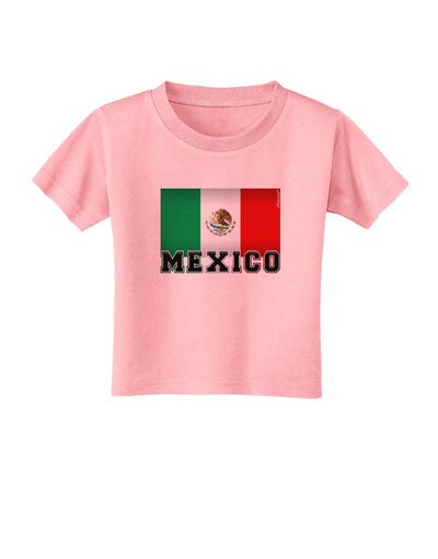 Mexico Flag Toddler T-Shirt-Toddler T-Shirt-TooLoud-Candy-Pink-2T-Davson Sales