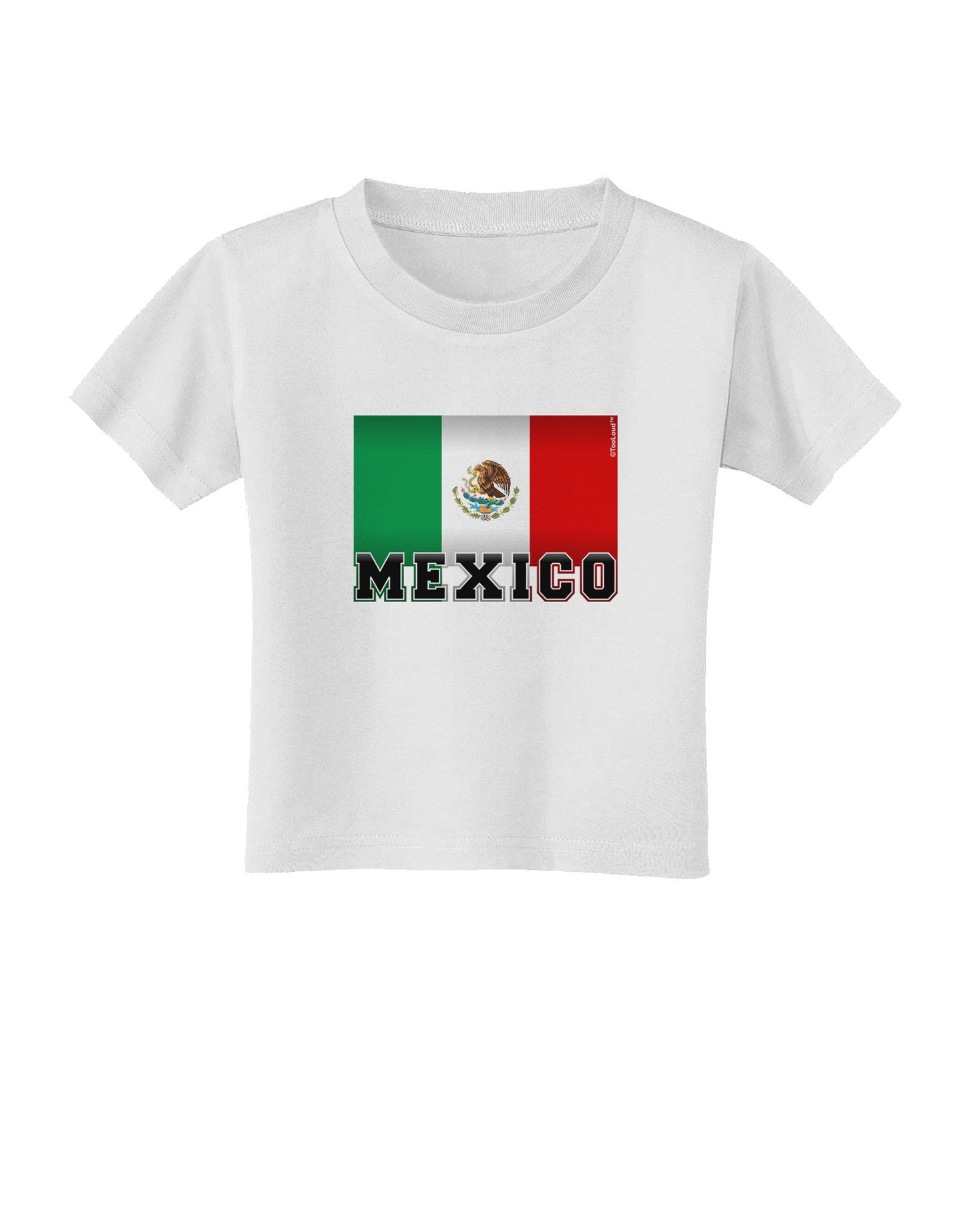 Mexico Flag Toddler T-Shirt-Toddler T-Shirt-TooLoud-White-2T-Davson Sales