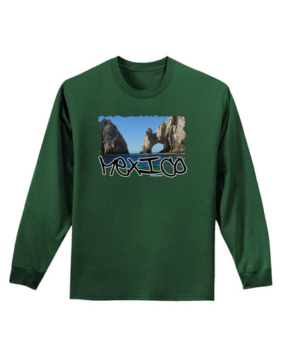 Mexico - Islands Cut-out Adult Long Sleeve Dark T-Shirt-TooLoud-Dark-Green-Small-Davson Sales