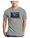 Mexico - Islands Cut-out Adult V-Neck T-shirt-Mens V-Neck T-Shirt-TooLoud-HeatherGray-Small-Davson Sales