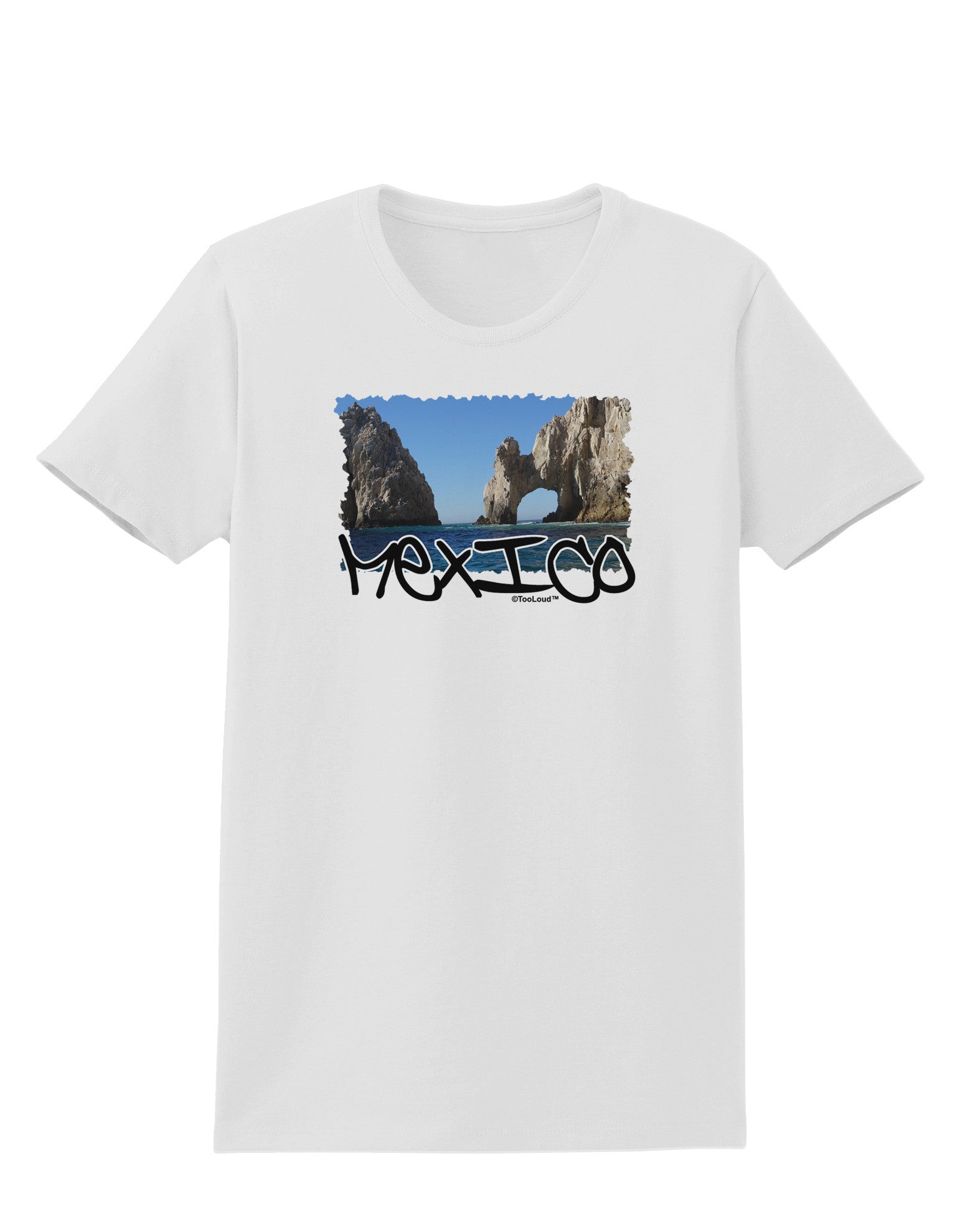 Mexico - Islands Cut-out Womens T-Shirt-Womens T-Shirt-TooLoud-White-X-Small-Davson Sales