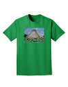 Mexico - Mayan Temple Cut-out Adult Dark T-Shirt-Mens T-Shirt-TooLoud-Kelly-Green-Small-Davson Sales