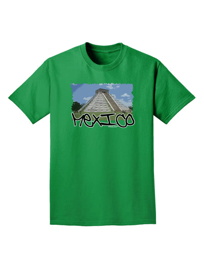 Mexico - Mayan Temple Cut-out Adult Dark T-Shirt-Mens T-Shirt-TooLoud-Kelly-Green-Small-Davson Sales