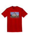 Mexico - Mayan Temple Cut-out Adult Dark T-Shirt-Mens T-Shirt-TooLoud-Red-Small-Davson Sales