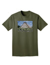 Mexico - Mayan Temple Cut-out Adult Dark T-Shirt-Mens T-Shirt-TooLoud-Military-Green-Small-Davson Sales