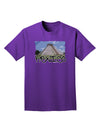 Mexico - Mayan Temple Cut-out Adult Dark T-Shirt-Mens T-Shirt-TooLoud-Purple-Small-Davson Sales