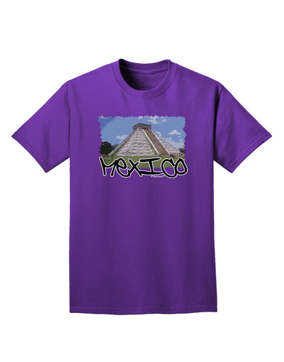 Mexico - Mayan Temple Cut-out Adult Dark T-Shirt-Mens T-Shirt-TooLoud-Purple-Small-Davson Sales