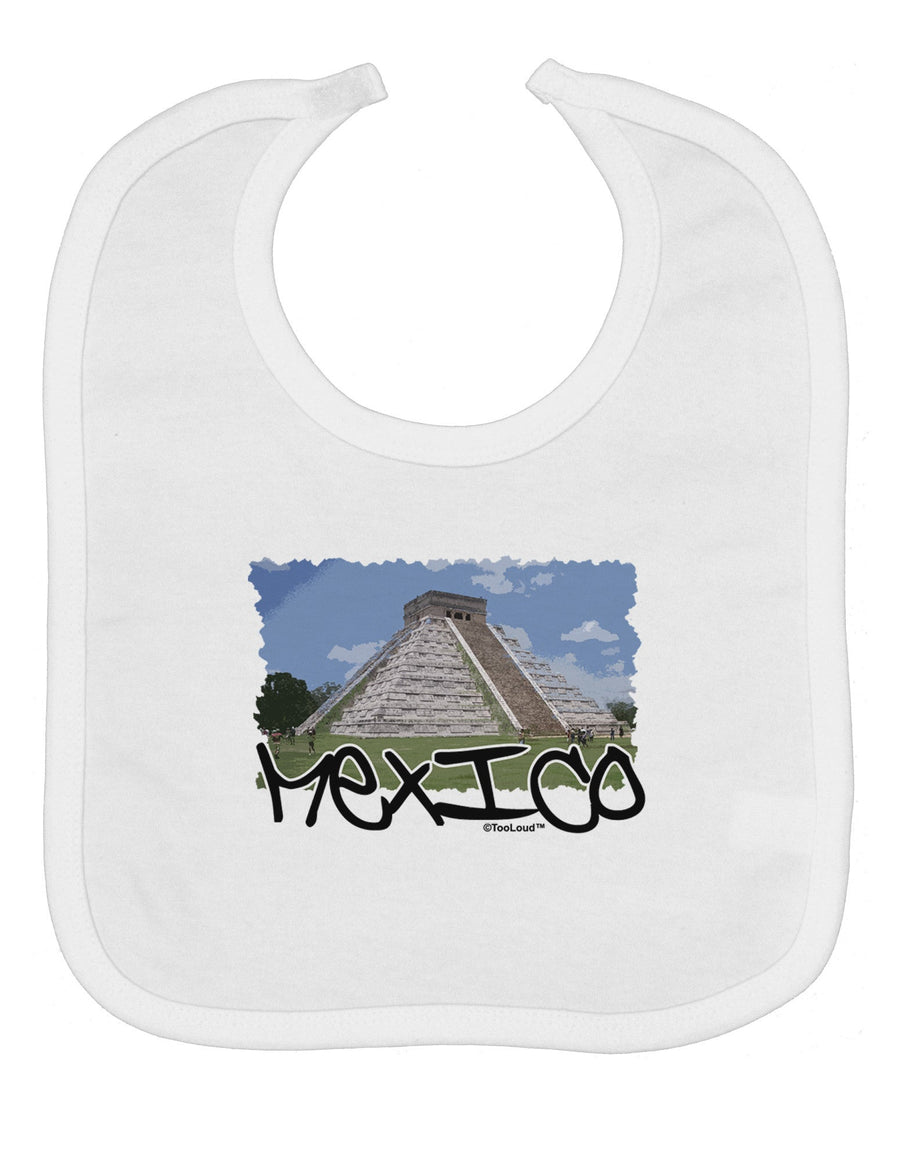 Mexico - Mayan Temple Cut-out Baby Bib