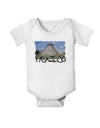 Mexico - Mayan Temple Cut-out Baby Romper Bodysuit-Baby Romper-TooLoud-White-06-Months-Davson Sales