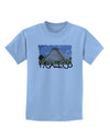 Mexico - Mayan Temple Cut-out Childrens T-Shirt-Childrens T-Shirt-TooLoud-Light-Blue-X-Small-Davson Sales