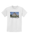 Mexico - Mayan Temple Cut-out Childrens T-Shirt-Childrens T-Shirt-TooLoud-White-X-Small-Davson Sales