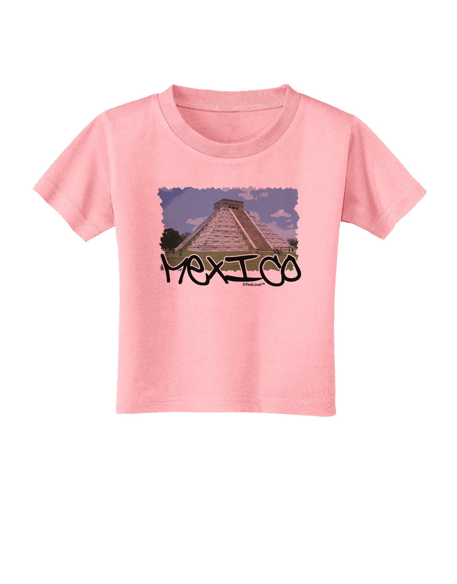 Mexico - Mayan Temple Cut-out Toddler T-Shirt-Toddler T-Shirt-TooLoud-White-2T-Davson Sales