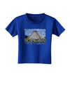 Mexico - Mayan Temple Cut-out Toddler T-Shirt Dark-Toddler T-Shirt-TooLoud-Royal-Blue-2T-Davson Sales