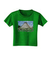 Mexico - Mayan Temple Cut-out Toddler T-Shirt Dark-Toddler T-Shirt-TooLoud-Clover-Green-2T-Davson Sales