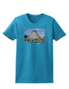 Mexico - Mayan Temple Cut-out Womens Dark T-Shirt-TooLoud-Turquoise-X-Small-Davson Sales