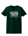 Mexico - Mayan Temple Cut-out Womens Dark T-Shirt-TooLoud-Forest-Green-Small-Davson Sales