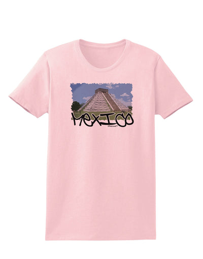 Mexico - Mayan Temple Cut-out Womens T-Shirt-Womens T-Shirt-TooLoud-PalePink-X-Small-Davson Sales