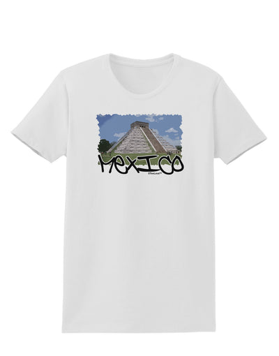 Mexico - Mayan Temple Cut-out Womens T-Shirt-Womens T-Shirt-TooLoud-White-X-Small-Davson Sales