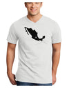 Mexico - Mexico City Star Adult V-Neck T-shirt-Mens V-Neck T-Shirt-TooLoud-White-Small-Davson Sales