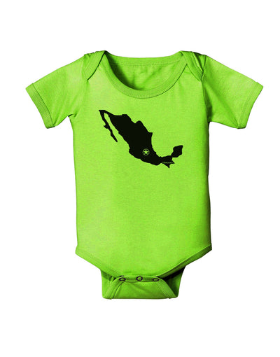 Mexico - Mexico City Star Baby Romper Bodysuit-Baby Romper-TooLoud-Lime-Green-06-Months-Davson Sales