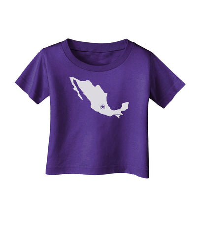 Mexico - Mexico City Star Infant T-Shirt Dark-Infant T-Shirt-TooLoud-Purple-06-Months-Davson Sales