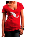 Mexico - Mexico City Star Juniors V-Neck Dark T-Shirt-Womens V-Neck T-Shirts-TooLoud-Red-Juniors Fitted Small-Davson Sales