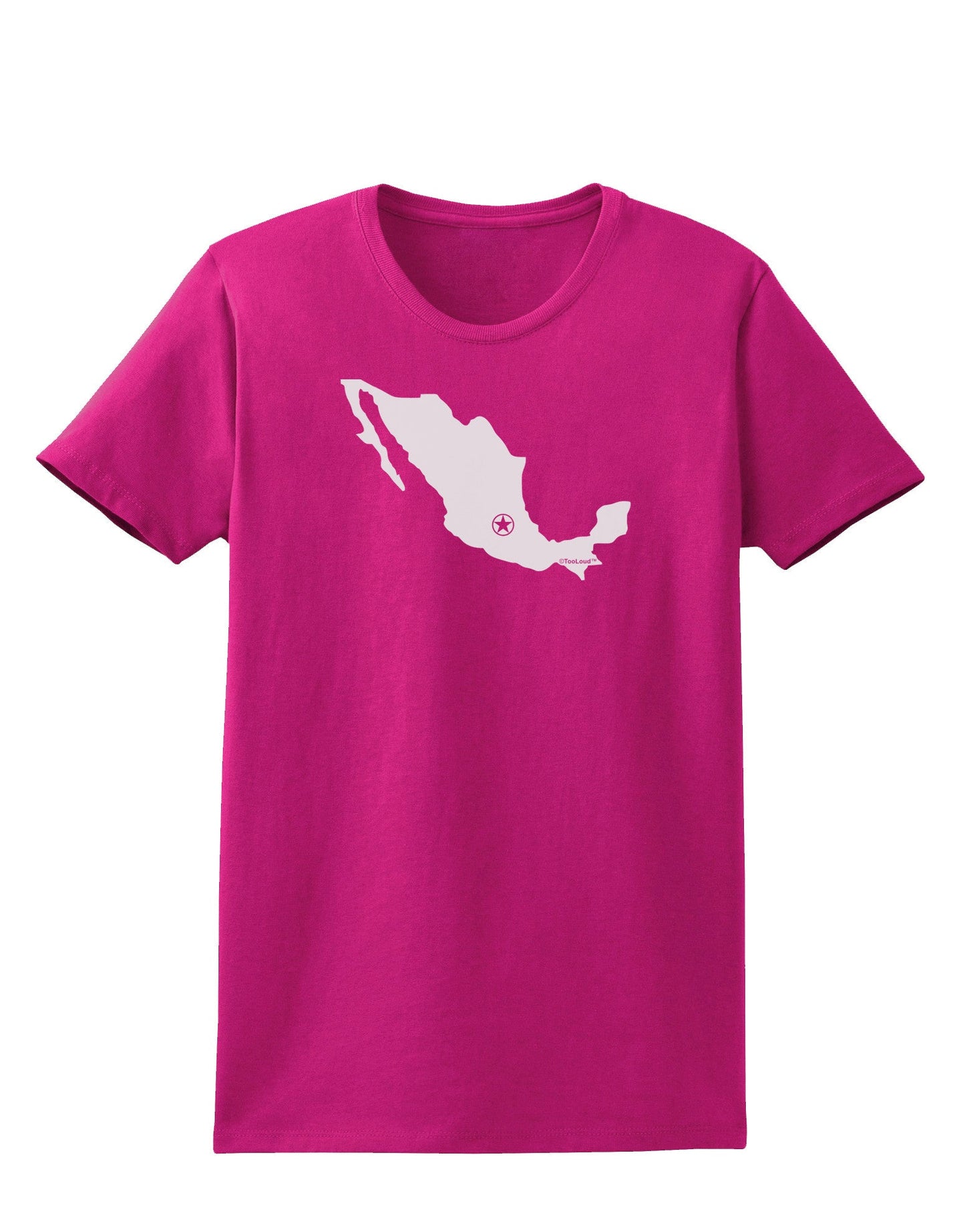 Mexico - Mexico City Star Womens Dark T-Shirt-TooLoud-Hot-Pink-Small-Davson Sales