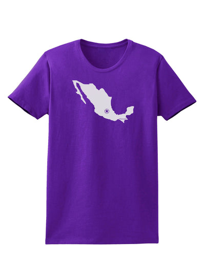 Mexico - Mexico City Star Womens Dark T-Shirt-TooLoud-Purple-X-Small-Davson Sales