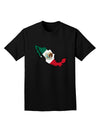 Mexico Outline - Mexican Flag Adult Dark T-Shirt by TooLoud-Mens T-Shirt-TooLoud-Black-Small-Davson Sales