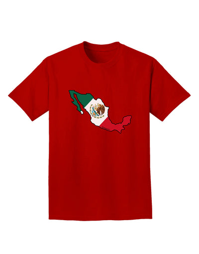 Mexico Outline - Mexican Flag Adult Dark T-Shirt by TooLoud-Mens T-Shirt-TooLoud-Red-Small-Davson Sales