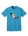 Mexico Outline - Mexican Flag Adult Dark T-Shirt by TooLoud-Mens T-Shirt-TooLoud-Turquoise-Small-Davson Sales