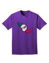 Mexico Outline - Mexican Flag Adult Dark T-Shirt by TooLoud-Mens T-Shirt-TooLoud-Purple-Small-Davson Sales