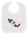 Mexico Outline - Mexican Flag Baby Bib by TooLoud