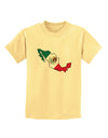 Mexico Outline - Mexican Flag Childrens T-Shirt by TooLoud-Childrens T-Shirt-TooLoud-Daffodil-Yellow-X-Small-Davson Sales