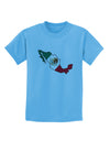 Mexico Outline - Mexican Flag Childrens T-Shirt by TooLoud-Childrens T-Shirt-TooLoud-Aquatic-Blue-X-Small-Davson Sales