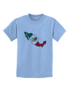 Mexico Outline - Mexican Flag Childrens T-Shirt by TooLoud-Childrens T-Shirt-TooLoud-Light-Blue-X-Small-Davson Sales