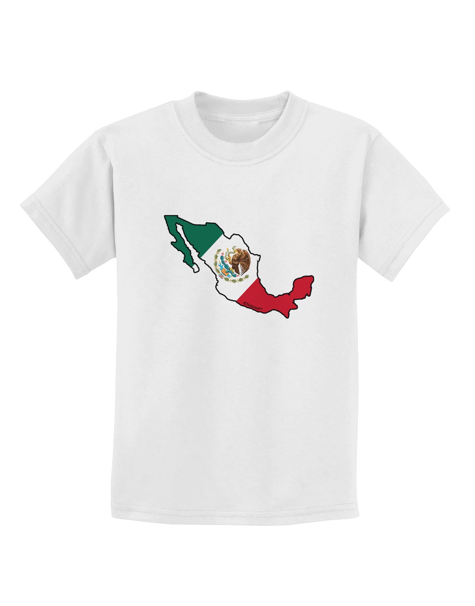 Mexico Outline - Mexican Flag Childrens T-Shirt by TooLoud-Childrens T-Shirt-TooLoud-White-X-Small-Davson Sales