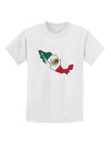 Mexico Outline - Mexican Flag Childrens T-Shirt by TooLoud-Childrens T-Shirt-TooLoud-White-X-Small-Davson Sales