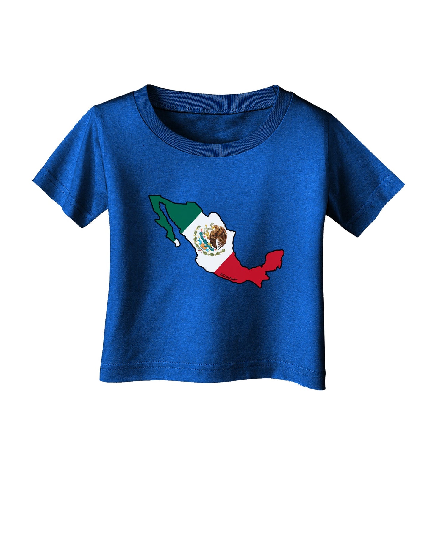 Mexico Outline - Mexican Flag Infant T-Shirt Dark by TooLoud-Infant T-Shirt-TooLoud-Royal-Blue-06-Months-Davson Sales