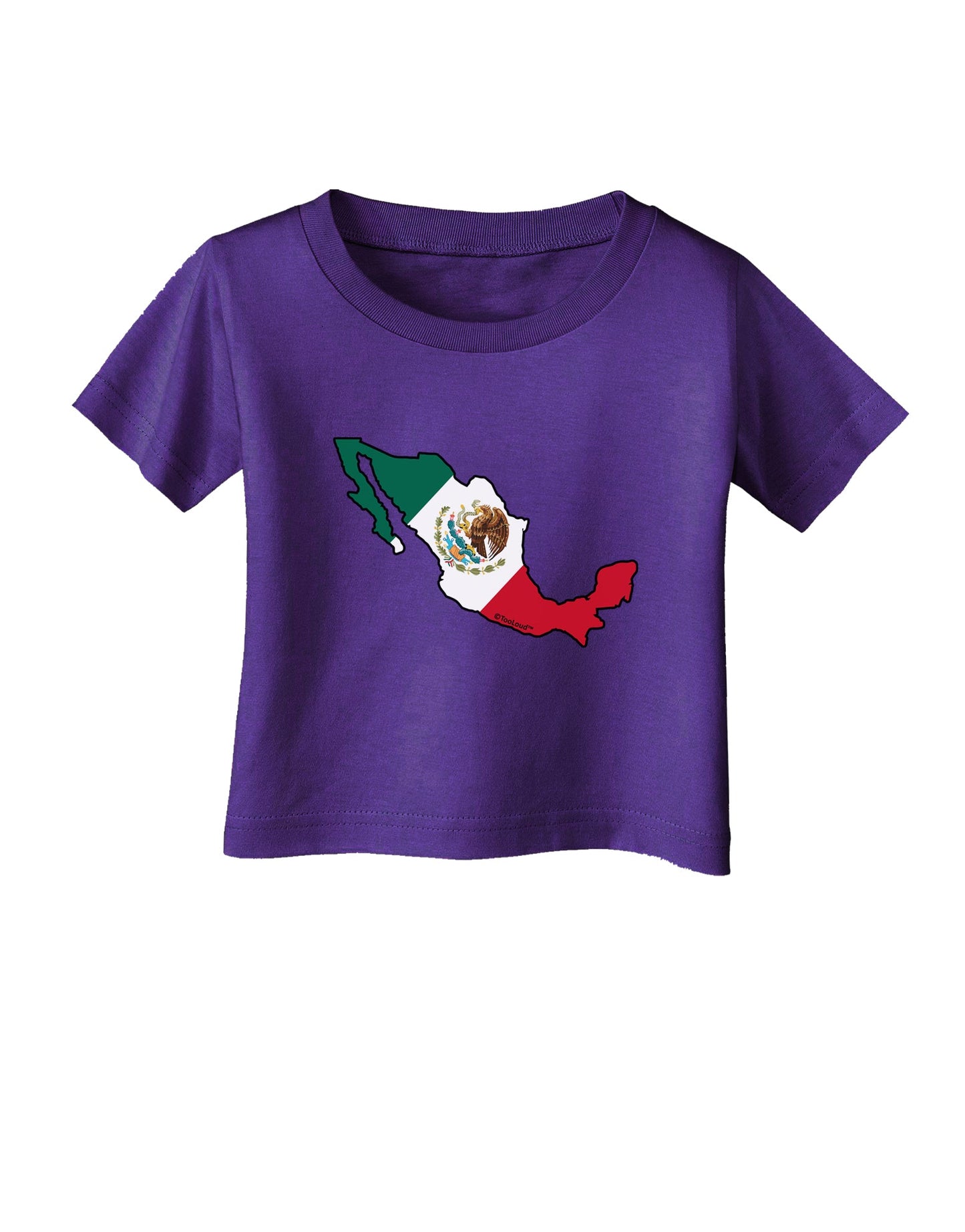 Mexico Outline - Mexican Flag Infant T-Shirt Dark by TooLoud-Infant T-Shirt-TooLoud-Purple-06-Months-Davson Sales
