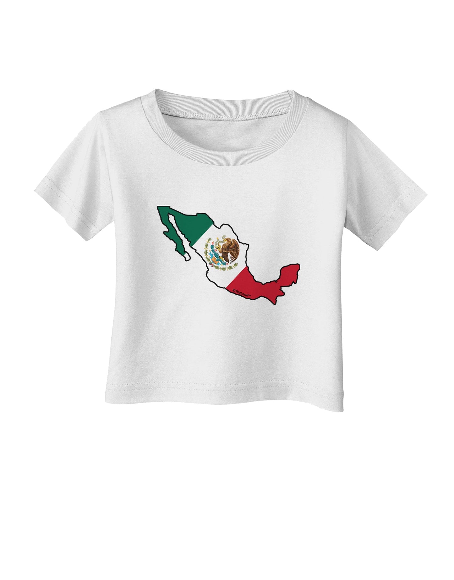 Mexico Outline - Mexican Flag Infant T-Shirt by TooLoud-Infant T-Shirt-TooLoud-White-06-Months-Davson Sales