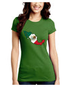 Mexico Outline - Mexican Flag Juniors Crew Dark T-Shirt by TooLoud-T-Shirts Juniors Tops-TooLoud-Kiwi-Green-Juniors Fitted X-Small-Davson Sales