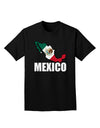 Mexico Outline - Mexican Flag - Mexico Text Adult Dark T-Shirt by TooLoud-Mens T-Shirt-TooLoud-Black-Small-Davson Sales